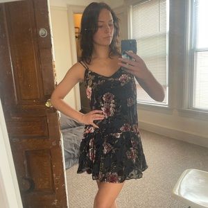 Velvet Sheer Dress with Slip